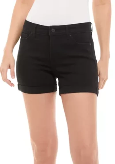 Petite Mid Rise Cuffed Shorts