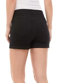Petite Mid Rise Cuffed Shorts
