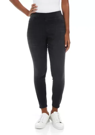 Petite High Rise Pull On Skinny Jeans