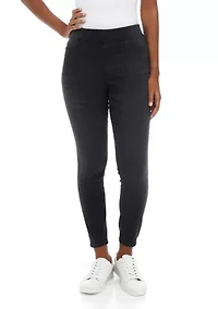 Petite High Rise Pull On Skinny Jeans