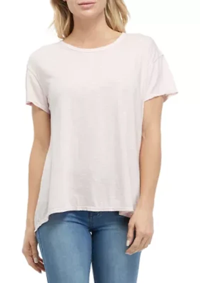 Women's Short Sleeve Pleat Back T-Shirt