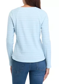 Women's Long Sleeve Ribbed Top