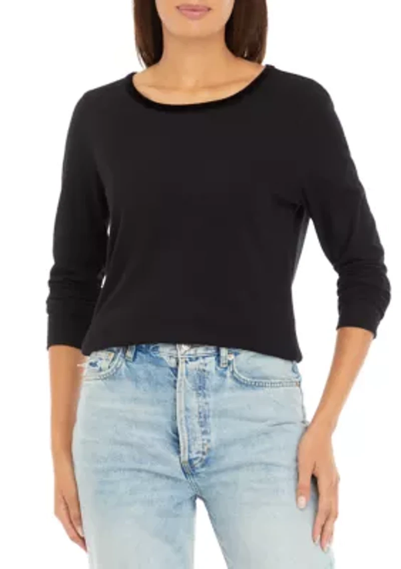 Women's Velvet Trim Top