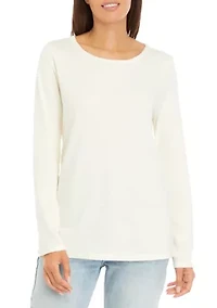 Women's Velvet Trim Top