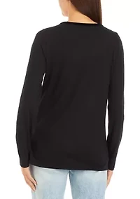 Women's Velvet Trim Top