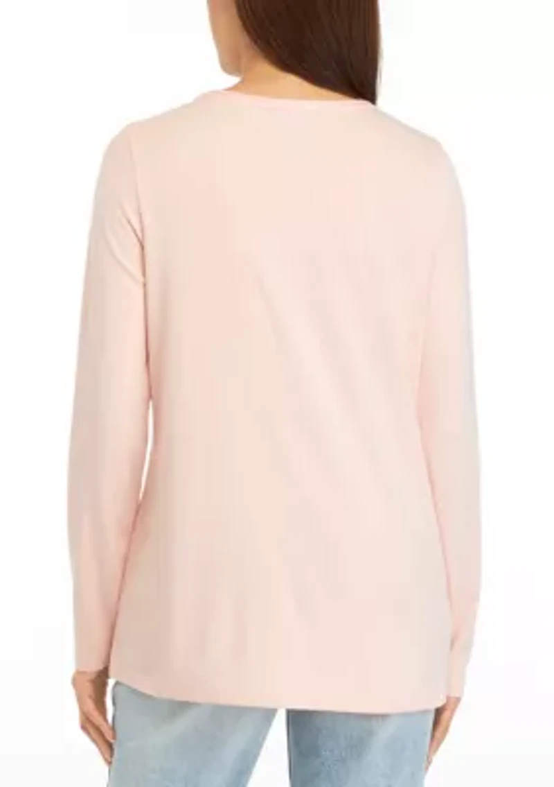 Women's Velvet Trim Top