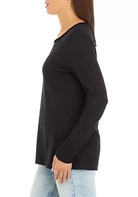 Women's Velvet Trim Top