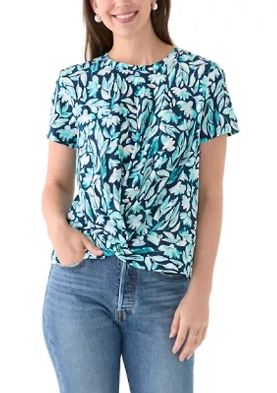 Women's Short Sleeve Twist Front T-Shirt