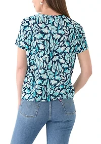 Women's Short Sleeve Twist Front T-Shirt