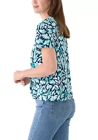 Women's Short Sleeve Twist Front T-Shirt