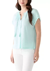 Women's Split Neck T-Shirt