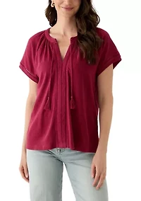 Women's Split Neck T-Shirt