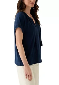 Women's Split Neck T-Shirt