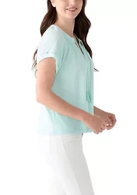 Women's Split Neck T-Shirt
