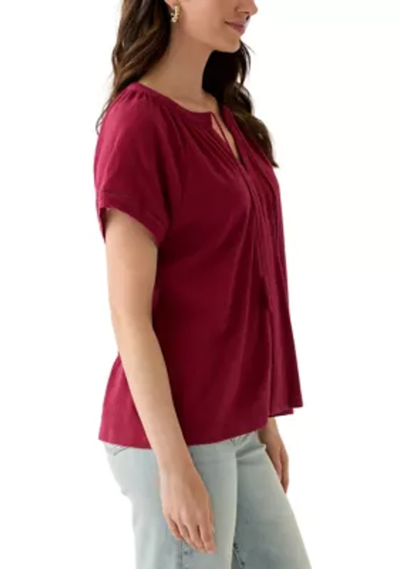 Women's Split Neck T-Shirt