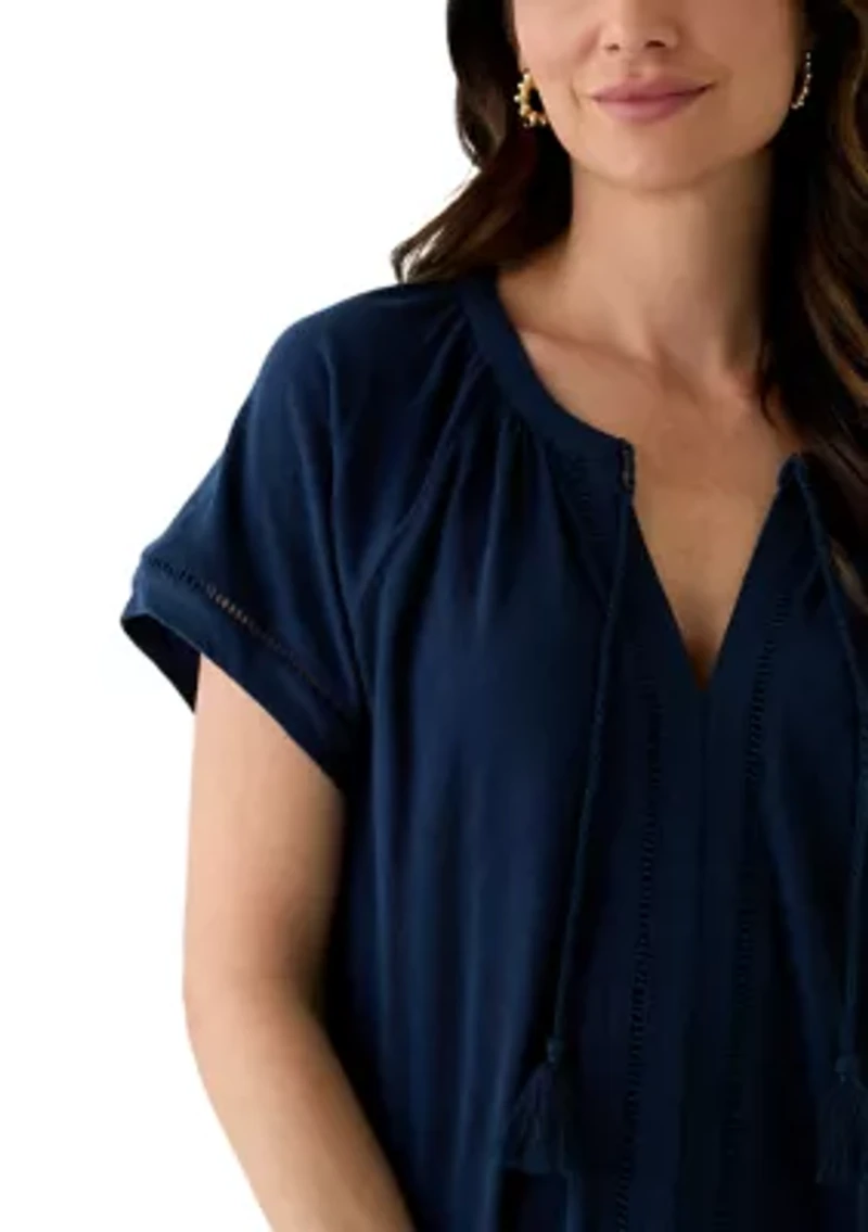 Women's Split Neck T-Shirt