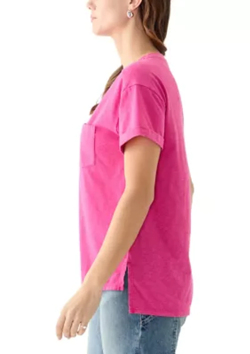 Women's Boyfriend Pocket Solid T-Shirt