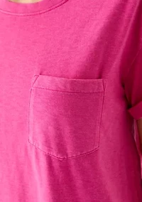 Women's Boyfriend Pocket Solid T-Shirt