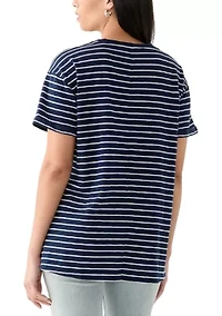 Women's Yarn Dyed Boyfriend T-Shirt