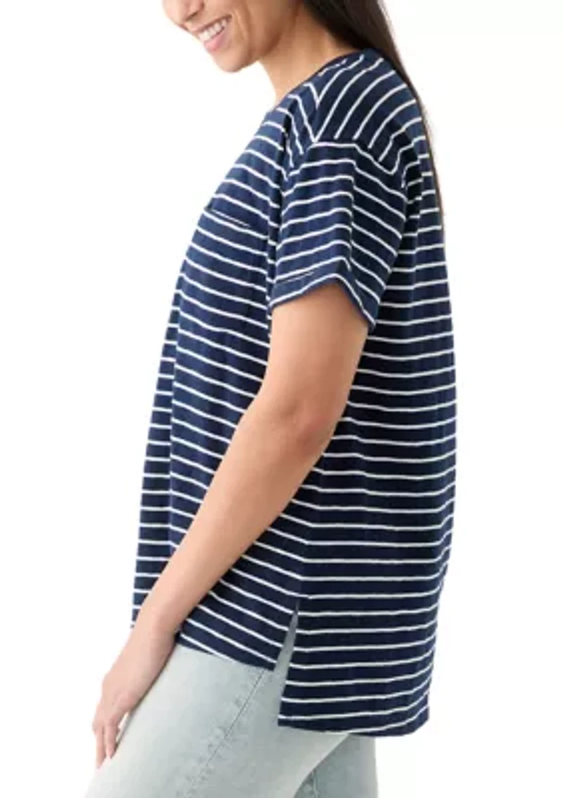 Women's Yarn Dyed Boyfriend T-Shirt