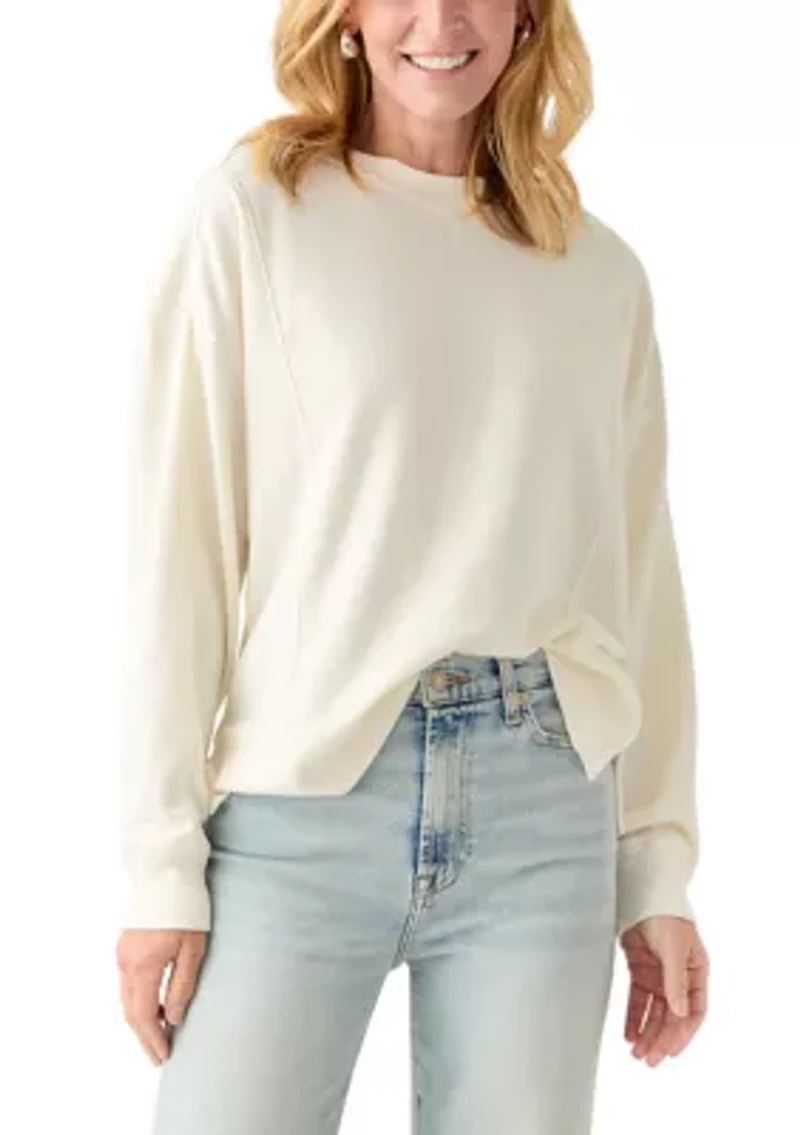 Women's Long Sleeve Seamed Sweatshirt