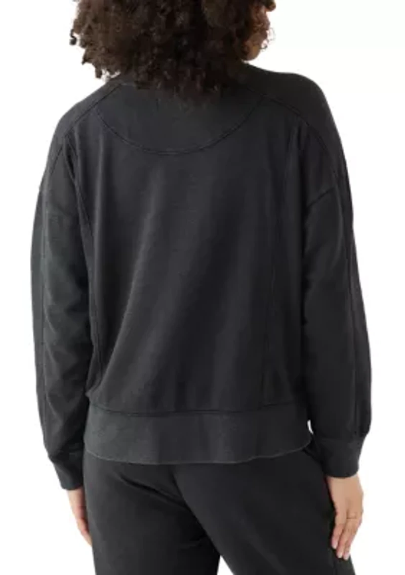 Women's Long Sleeve Seamed Sweatshirt