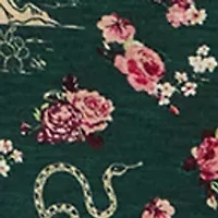 Women's Long Sleeve Ruched Print Top