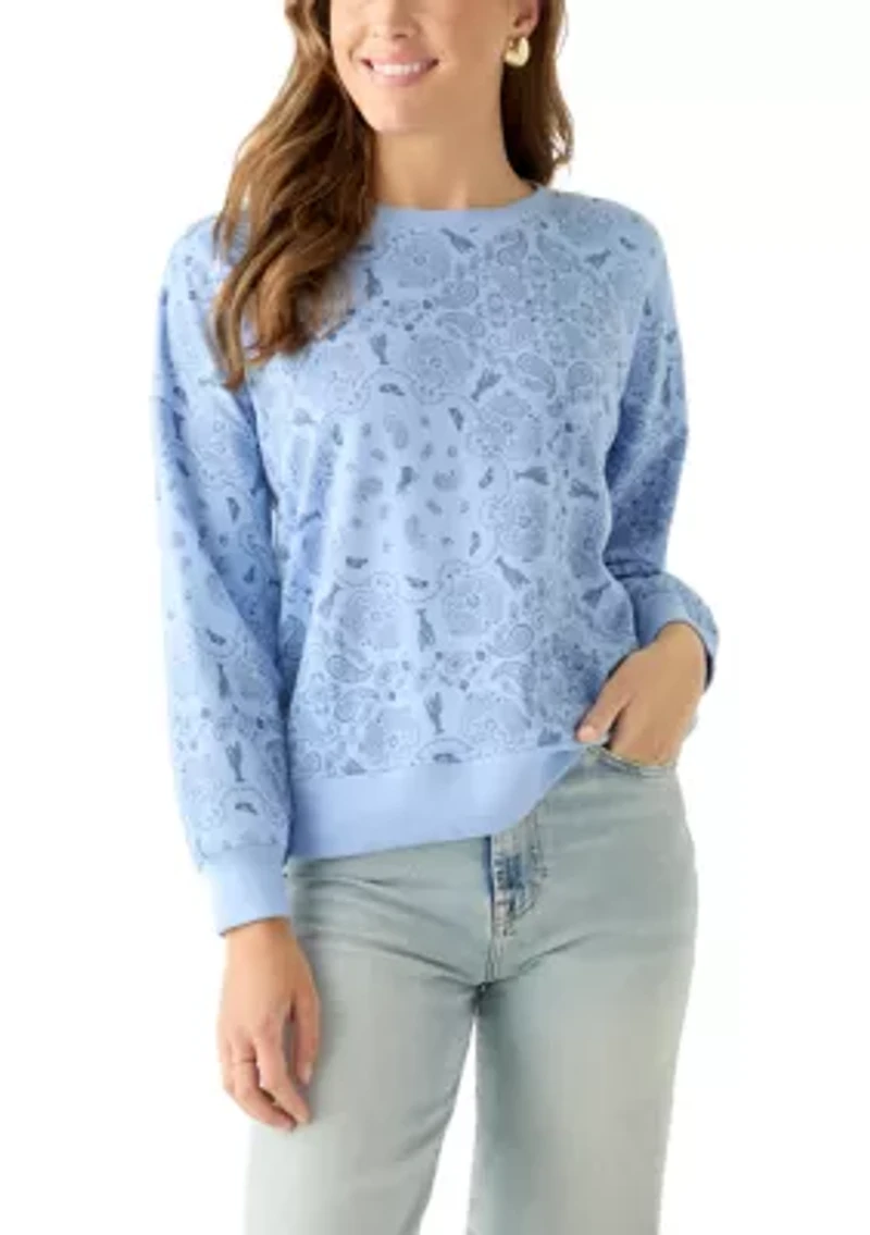 Women's Printed Boxy Sweatshirt