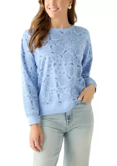 Women's Printed Boxy Sweatshirt