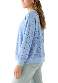 Women's Printed Boxy Sweatshirt