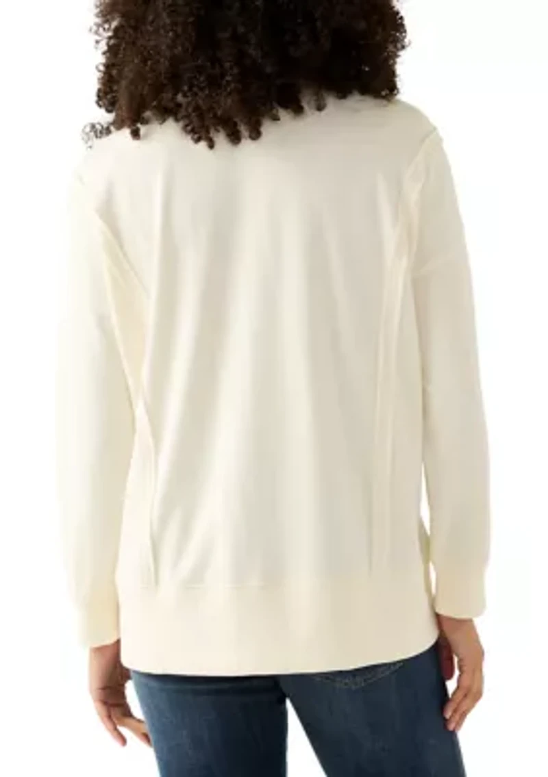 Women's Snap Henley Sweatshirt