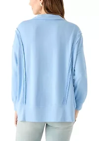 Women's Snap Henley Sweatshirt