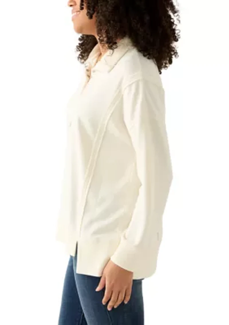 Women's Snap Henley Sweatshirt