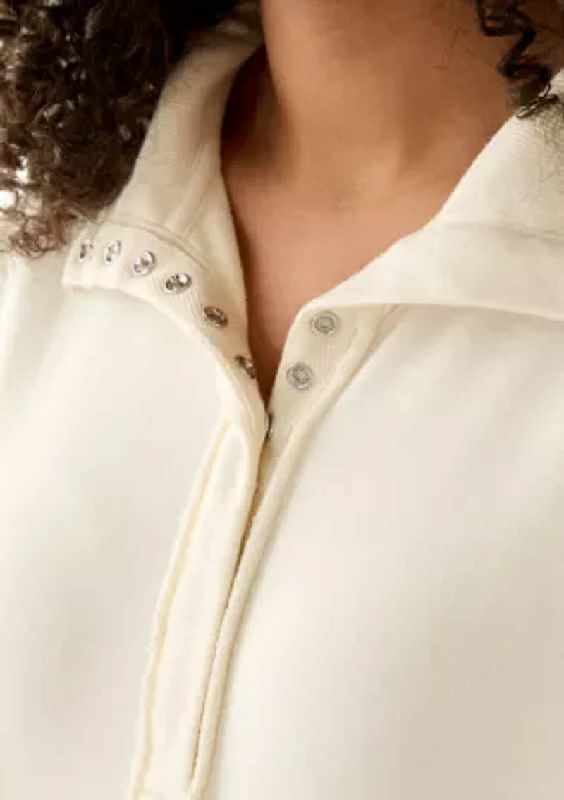 Women's Snap Henley Sweatshirt
