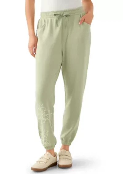 Women's Embroidered Detail Joggers