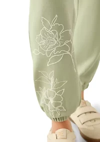 Women's Embroidered Detail Joggers