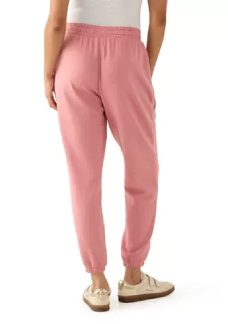 Women's Embroidered Detail Joggers with Space Dye