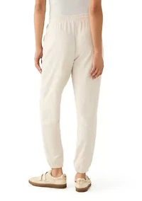 Women's Heathered Joggers with Embroidered Detail