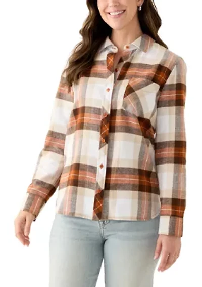 Women's Long Sleeve Soft Button Down Top