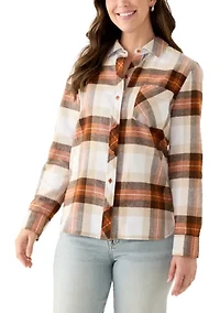 Women's Long Sleeve Soft Button Down Top