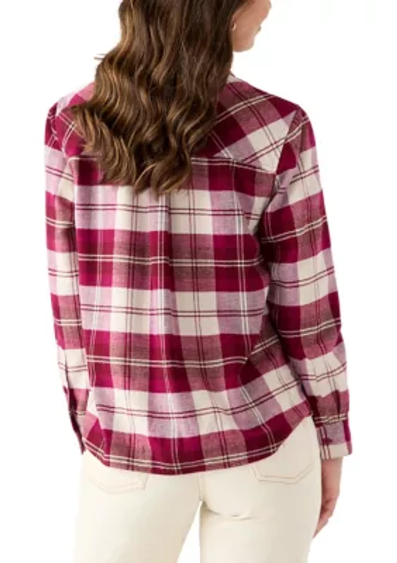 Women's Long Sleeve Soft Button Down Top