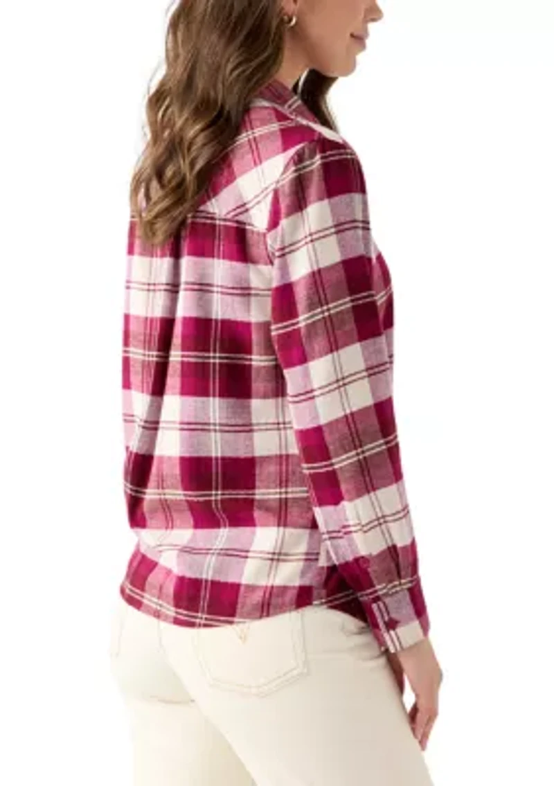 Women's Long Sleeve Soft Button Down Top