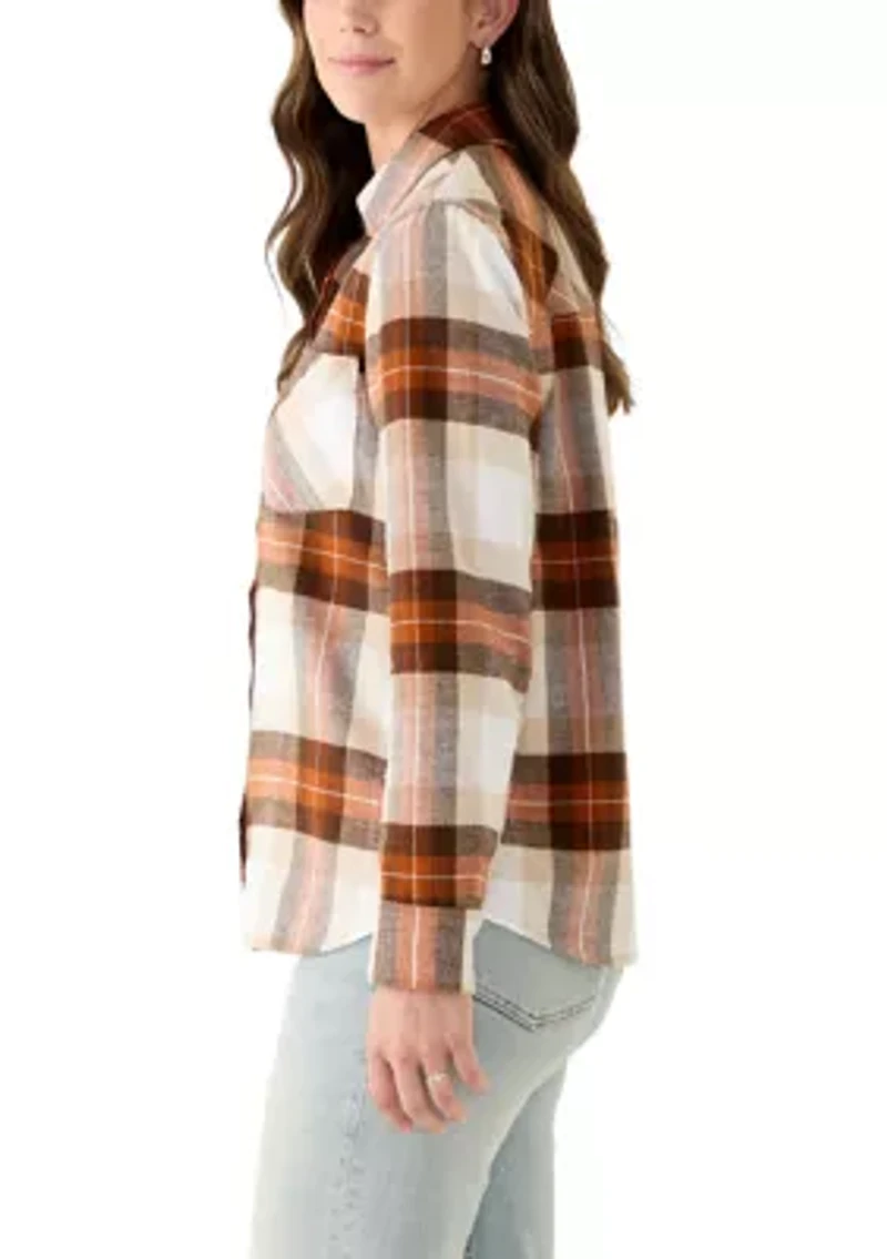 Women's Long Sleeve Soft Button Down Top