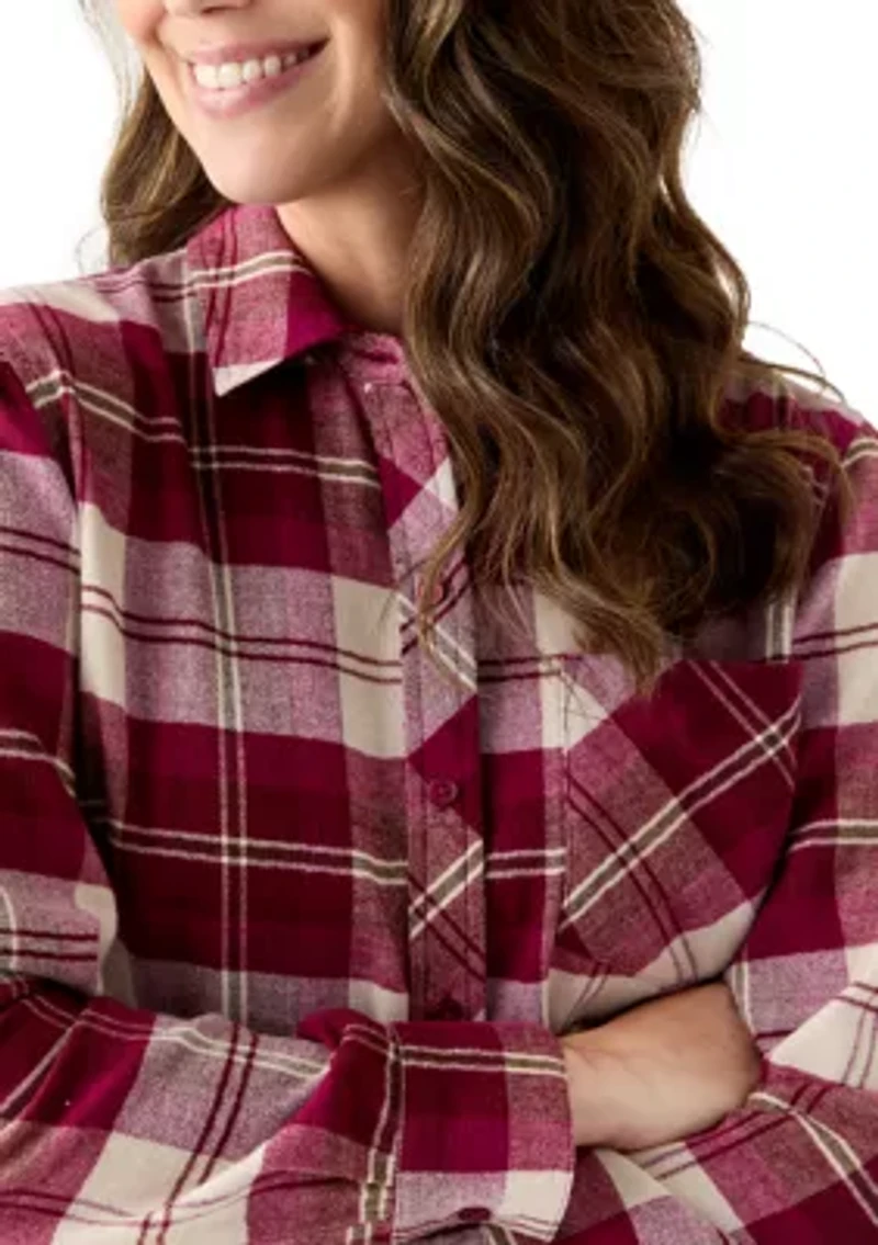 Women's Long Sleeve Soft Button Down Top