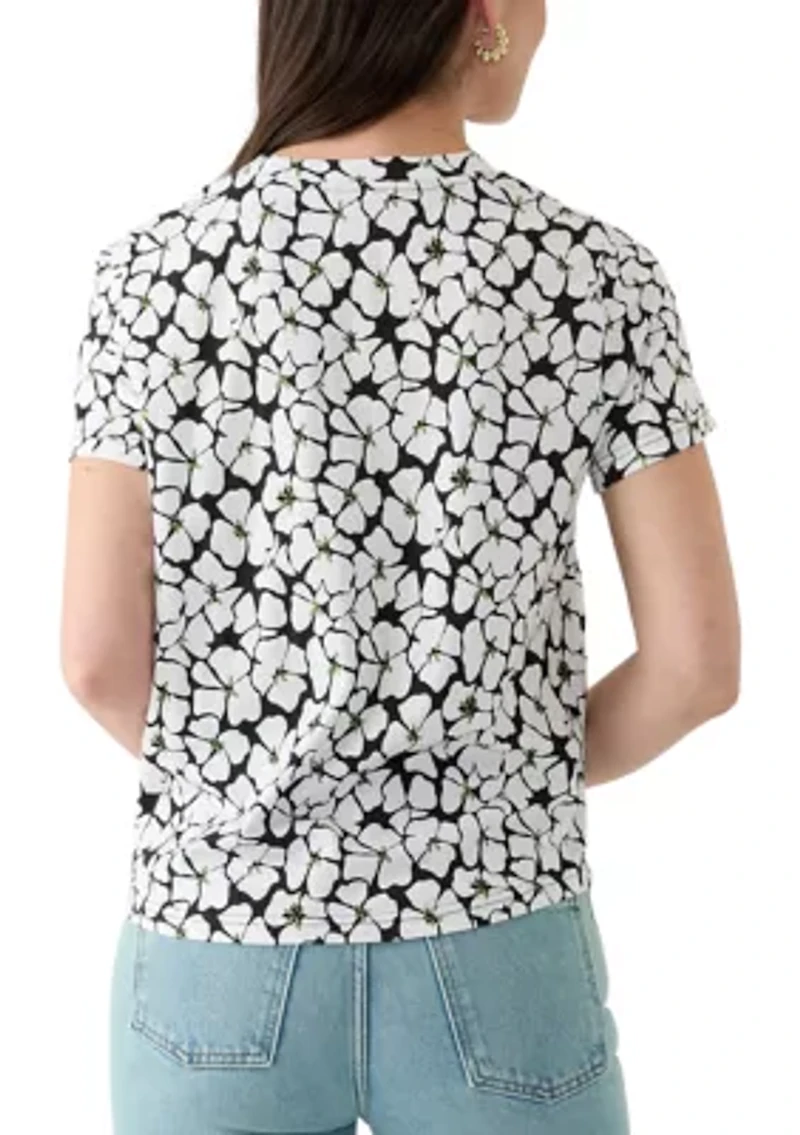 Women's Short Sleeve V-Neck Printed T-Shirt