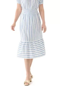 Women's Smocked Waist Midi Skirt