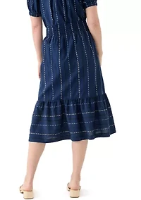 Women's Smocked Waist Midi Skirt