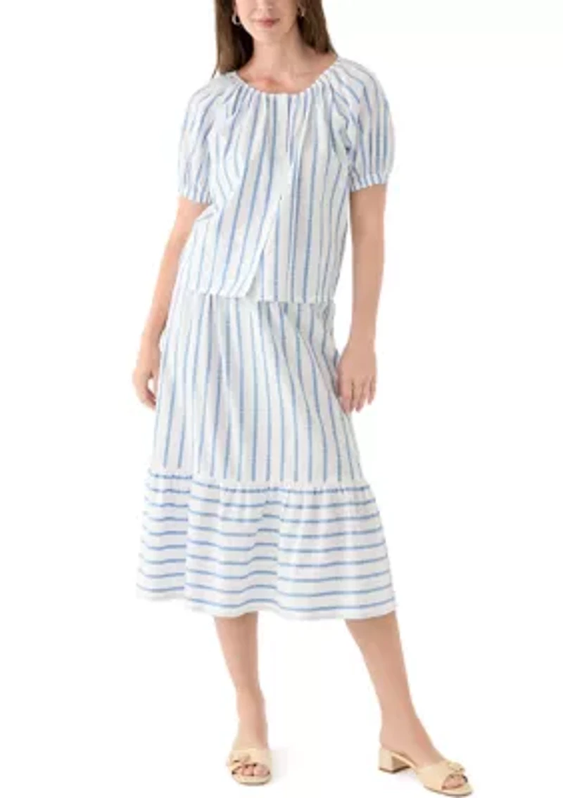 Women's Smocked Waist Midi Skirt