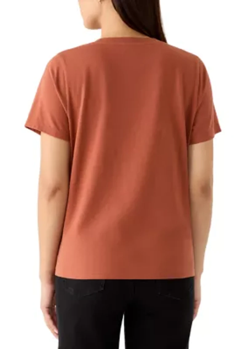 Women's Short Sleeve Embroidered T-Shirt