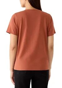 Women's Short Sleeve Embroidered T-Shirt